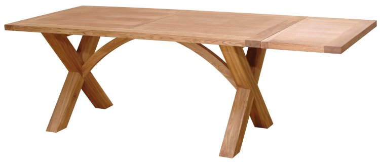 New X Cross Leg Dining Table design - Samples currently being made for us.  Images on request or pre order now.