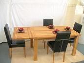 Riga oak Dining Table Set with Lisa dining chairs