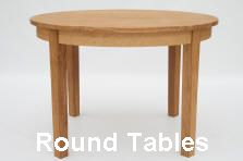 Round oak tables