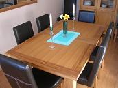 Tallinn oak Dining Table Set with Lisa dining chairs